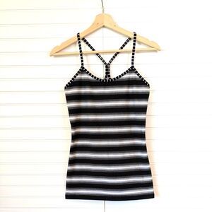 Lululemon Athletica Power Y Tank Women 8 Racerback Built in Bra Yoga Workout Gym